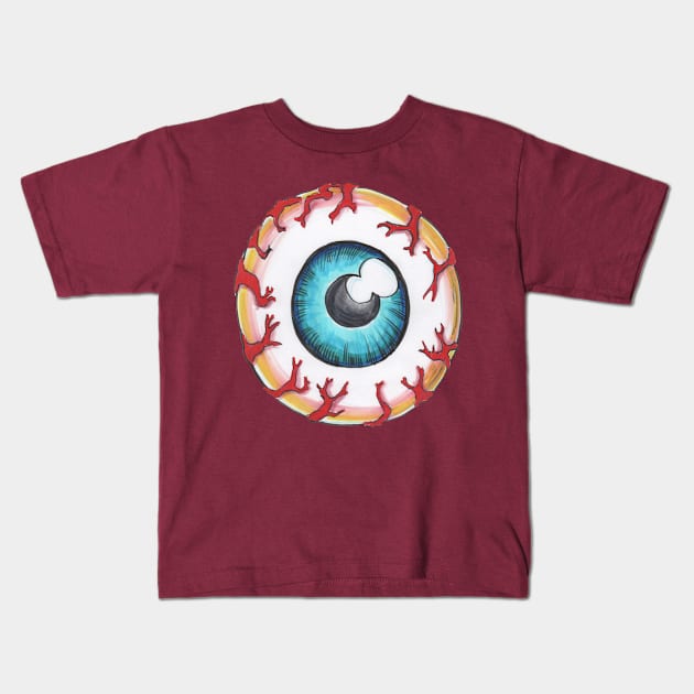 Mad Eye Kids T-Shirt by CroctopusArt